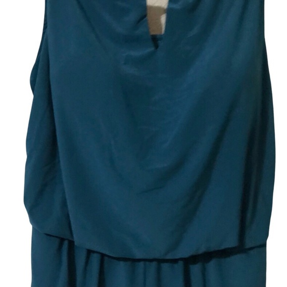 Aqua Green Romper, Women's Keyhole Blouson (5 Star) Style - Picture 6 of 11